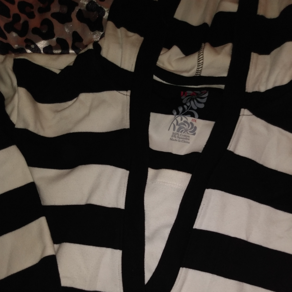 Black & White Striped Top